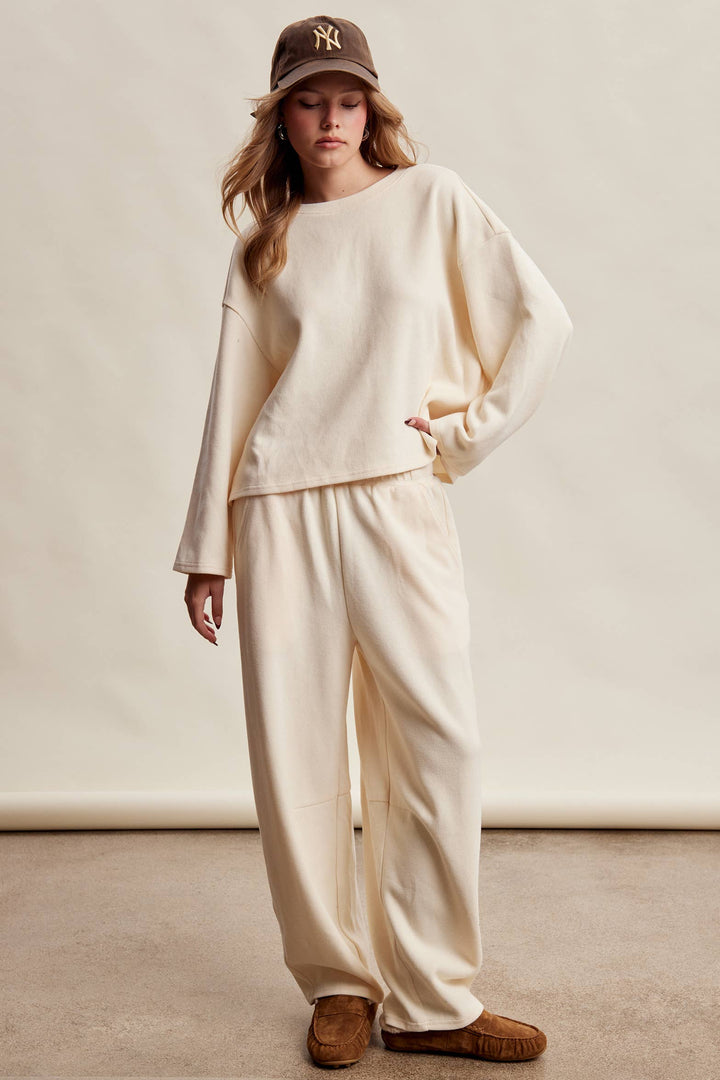 PRE-ORDER-Relaxed Stretch Cotton Knit Lounge Set