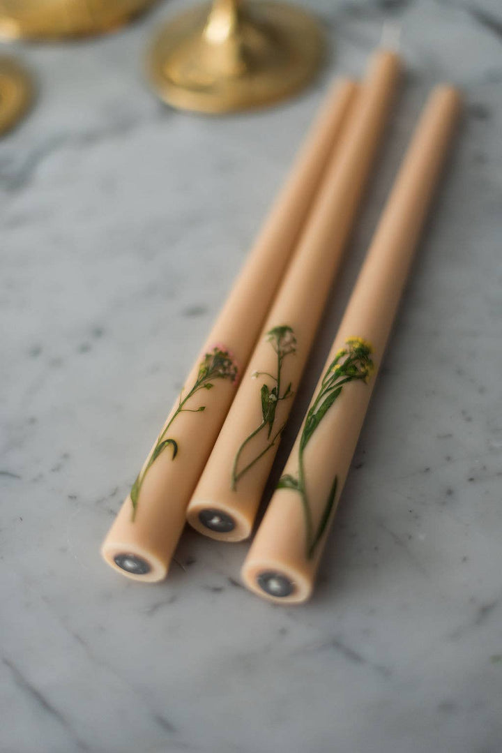 The Garden Taper Candles- Set of 3