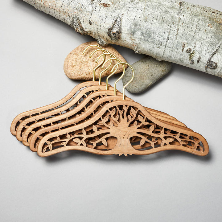 Radiant Home Products - Tree of Life Wood Designer Hanger -Multiple Sizes & crystals