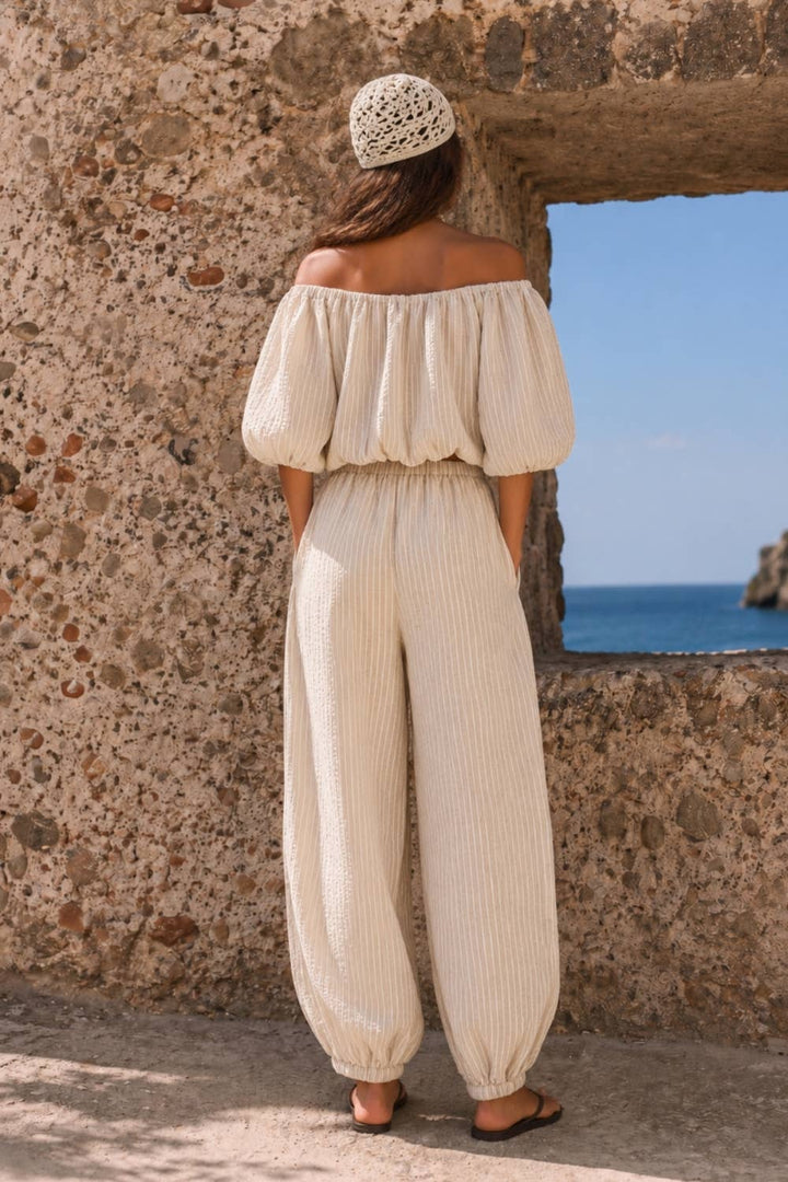 Stripe Balloon Pants