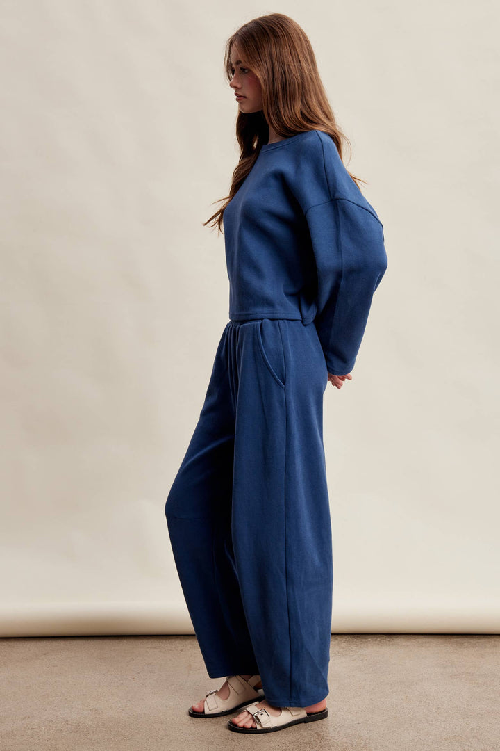 PRE-ORDER-Relaxed Stretch Cotton Knit Lounge Set