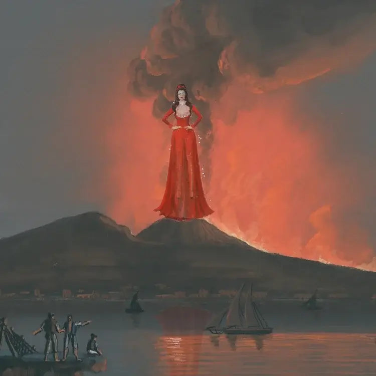THE MANSION GIRLS - Volcano Vanda. Fine Art Print. 12x12"