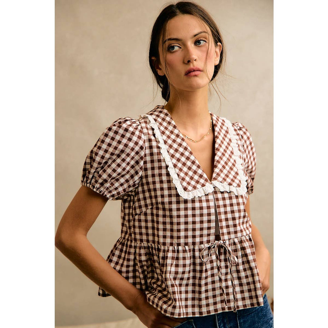 The Gingham Peter Pan Blouse