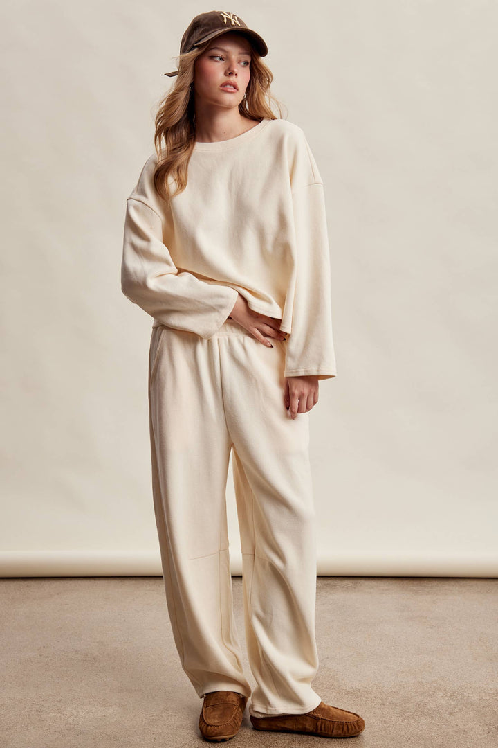 PRE-ORDER-Relaxed Stretch Cotton Knit Lounge Set