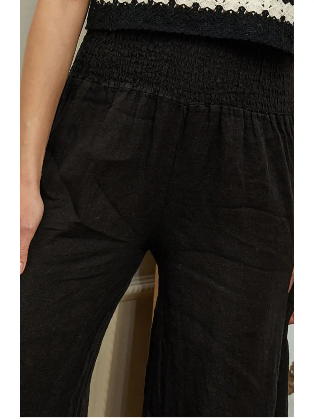 Italian Linen Wide-Leg Pants