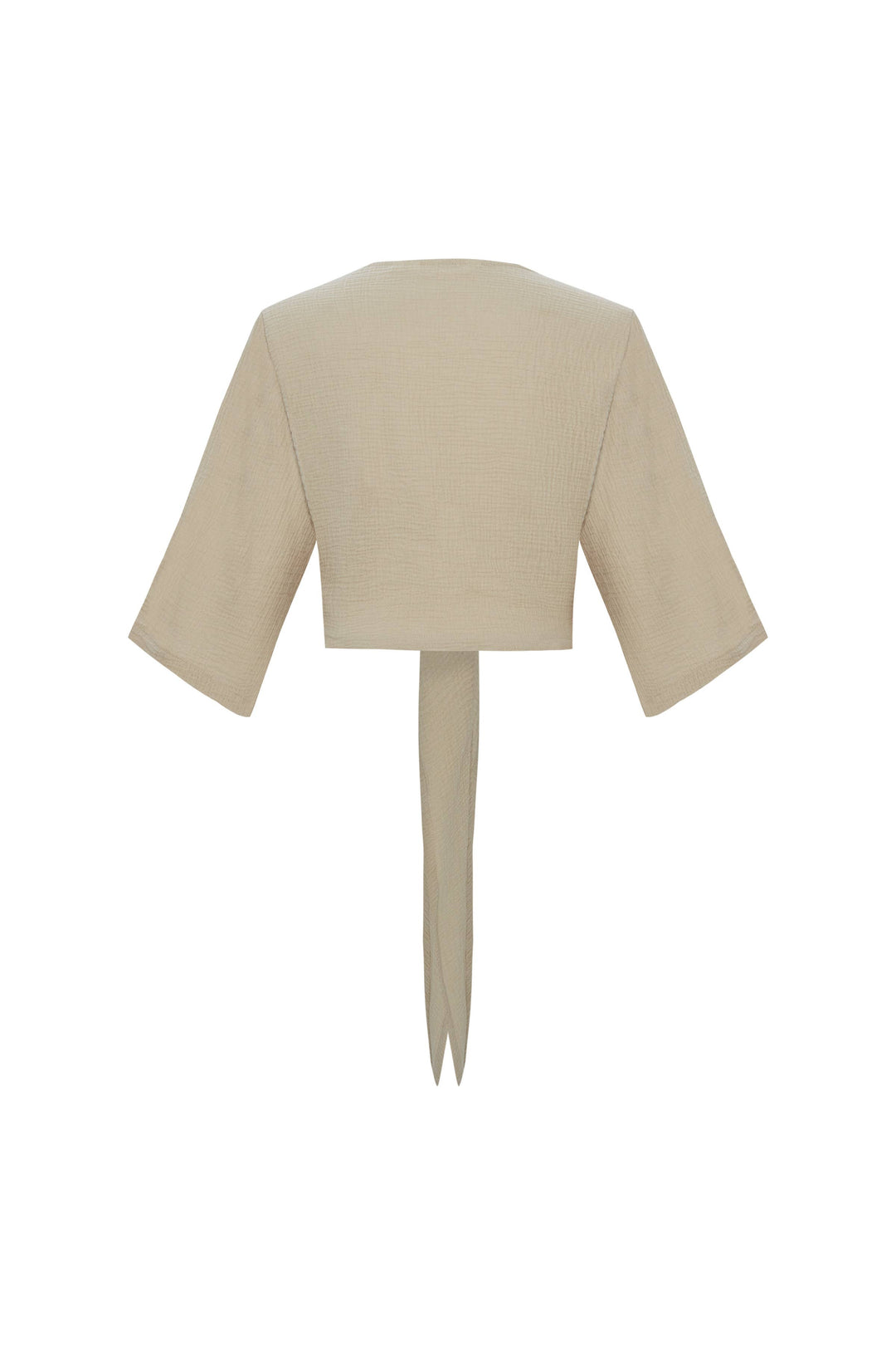 Bali Wrap Top - Oatmeal | 100% Turkish Organic Cotton- ON SALE