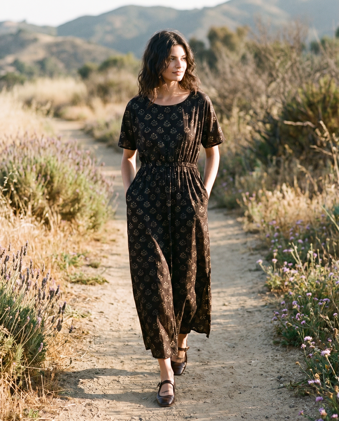 Aimee Block Print Maxi Dress