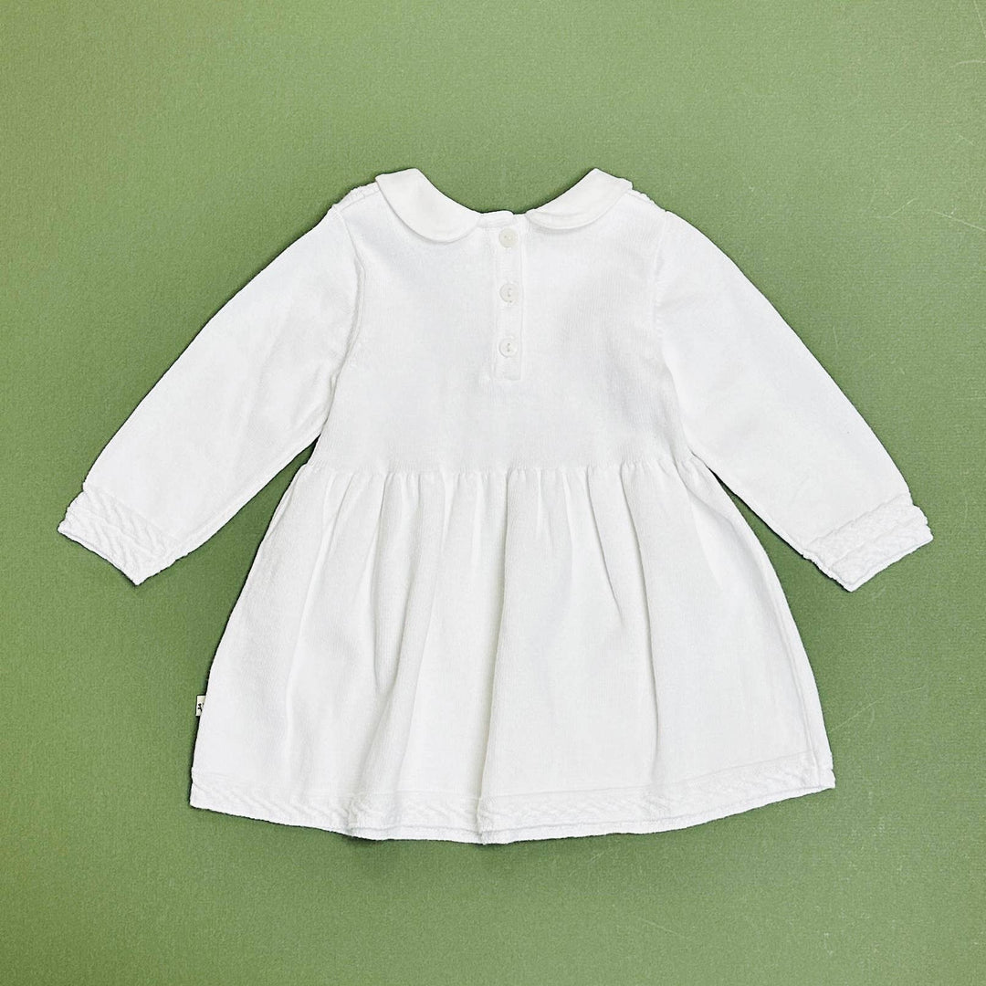 Milan Peter Pan Tulip Knit Baby Sweater Dress (Organic)- ON SALE