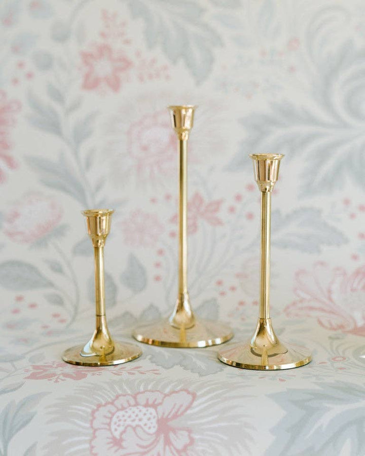 The Classic Brass Candle Holder Set