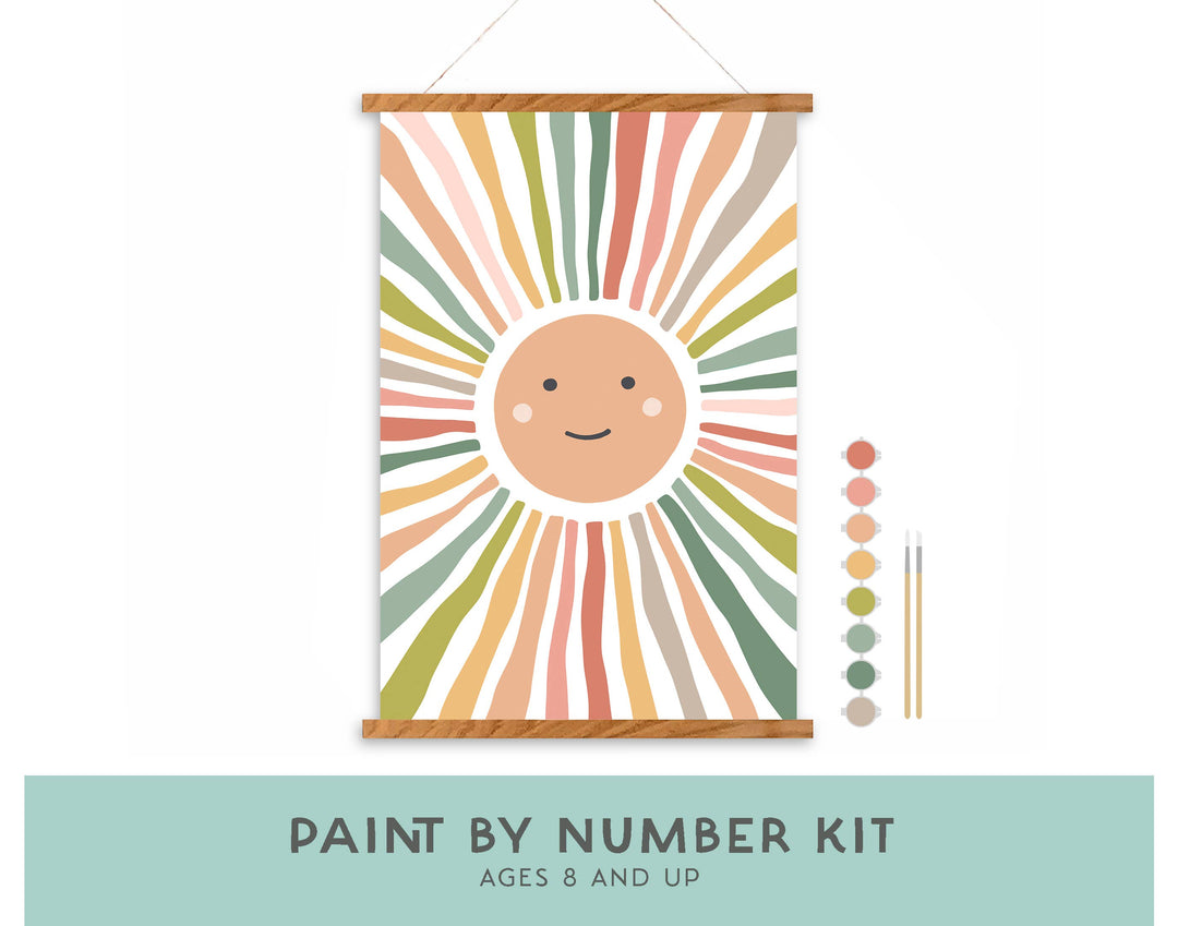 Breathe People - Smiley Sunshine Paint-by-Number Kit for Kids