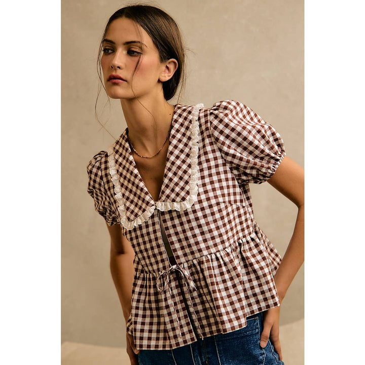 The Gingham Peter Pan Blouse