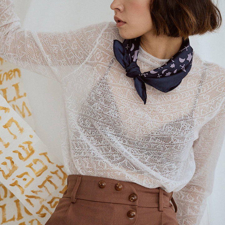 Lost Pattern NYC - "Lexicon" Silk Bandana