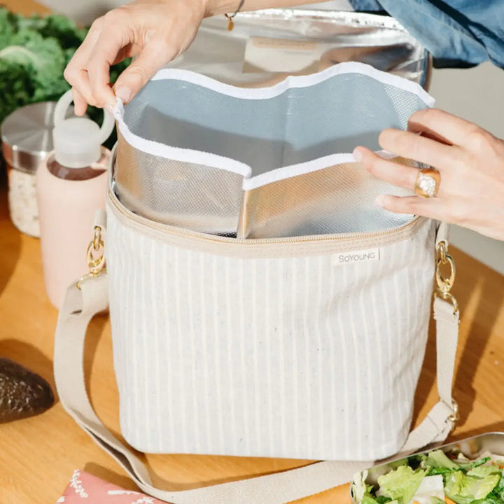 SoYoung - Sand &amp; Stone Beach Stripe Lunch Poche