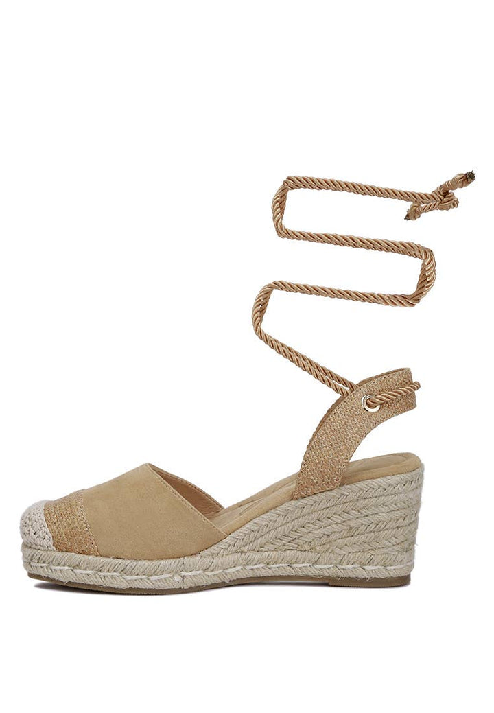 RagCompany - Aiden Lace-Up Crochet Espadrilles-ON SALE