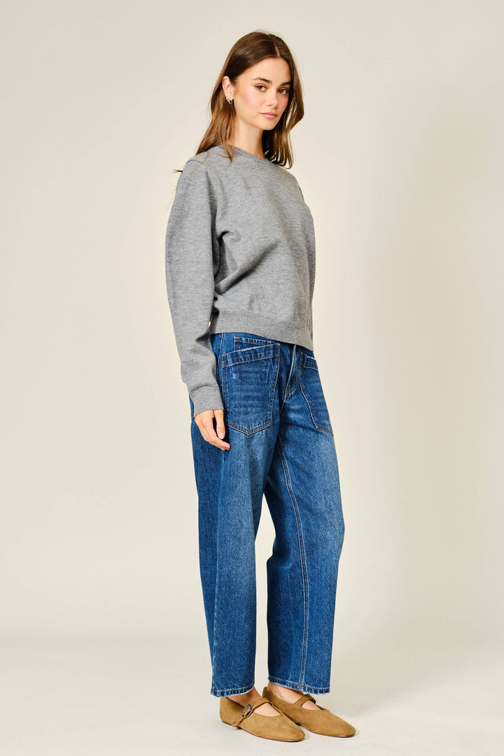 The Semi-Barrel Jeans | Mid Blue Denim