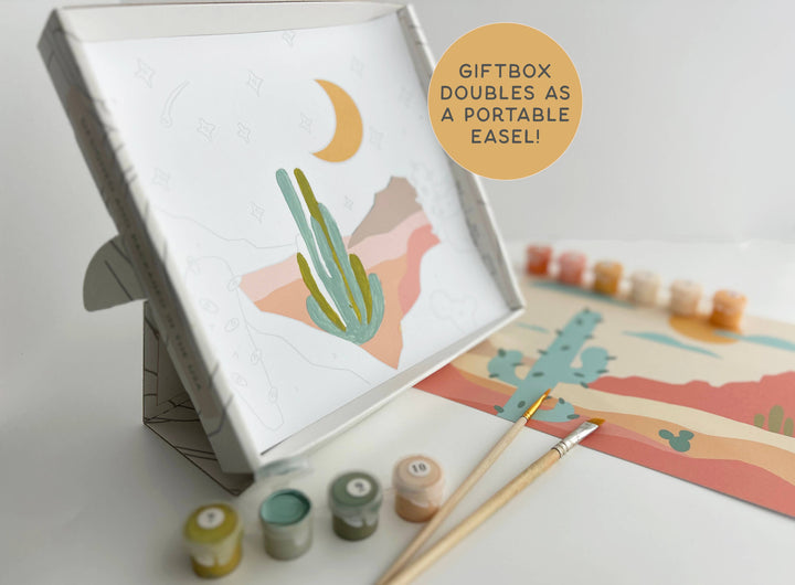 Breathe People - Mod Potted Plants Meditative Art Paint by Number Kit+ Easel