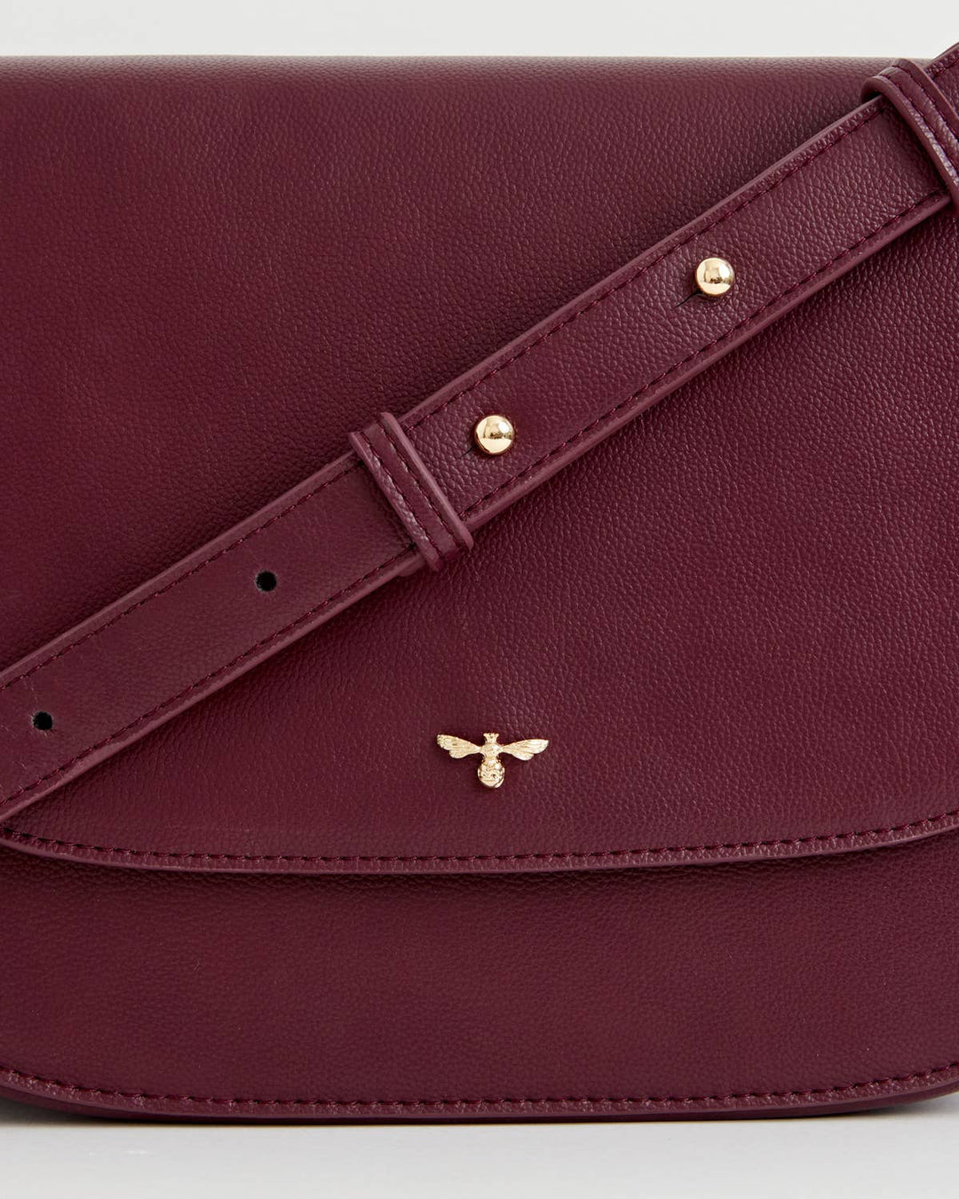 Fable England - FABLE Nina Burgundy Vegan Leather Messenger Purse ON SALE