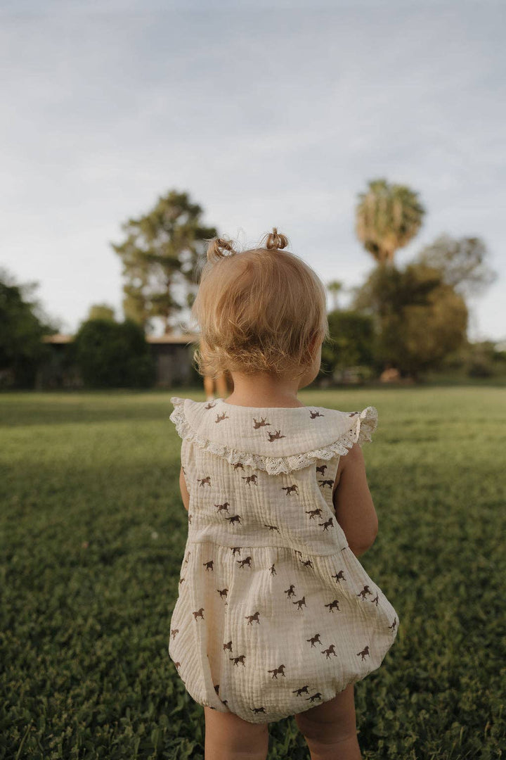 The Wild Horses Muslin Romper