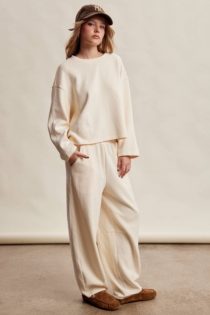 PRE-ORDER-Relaxed Stretch Cotton Knit Lounge Set
