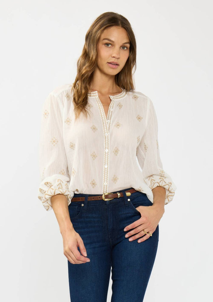 The Marigold Embroidered Blouse