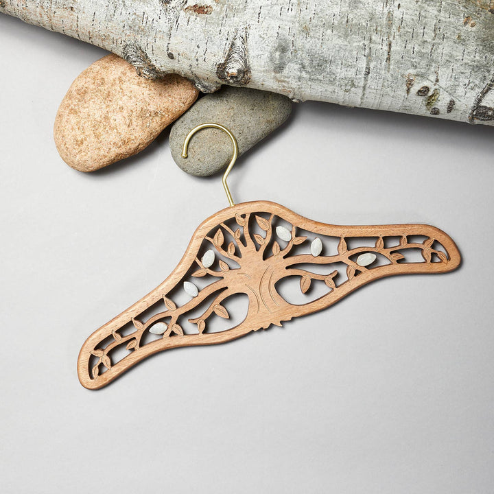 Radiant Home Products - Tree of Life Wood Designer Hanger -Multiple Sizes & crystals