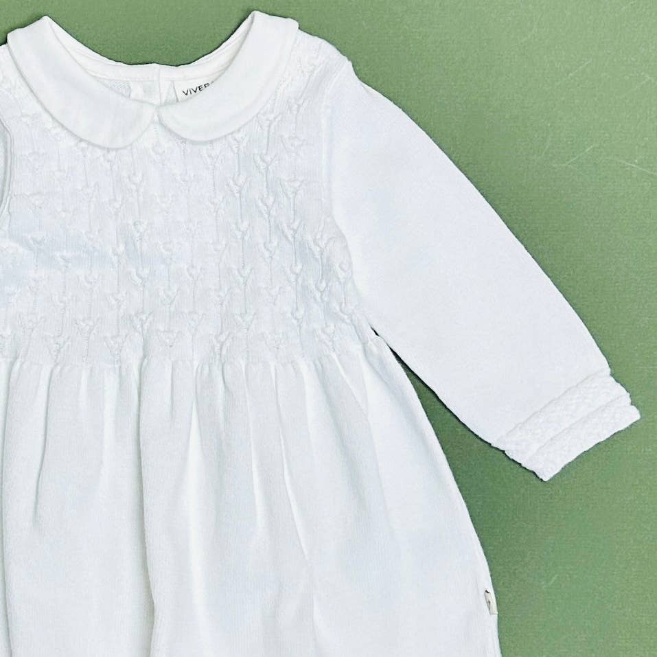 Milan Peter Pan Tulip Knit Baby Sweater Dress (Organic)- ON SALE