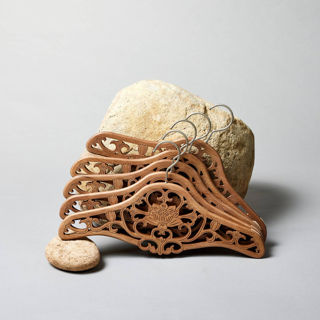 Radiant Home Products - Lotus Wood Designer Hanger -Multiple Sizes & crystals