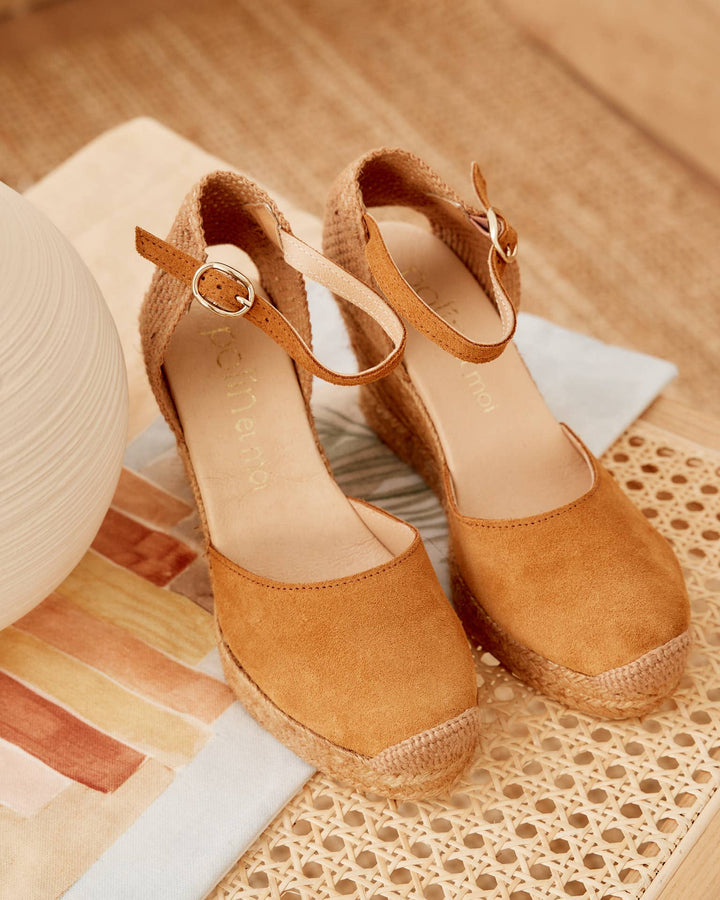 Suede Espadrille- Camel