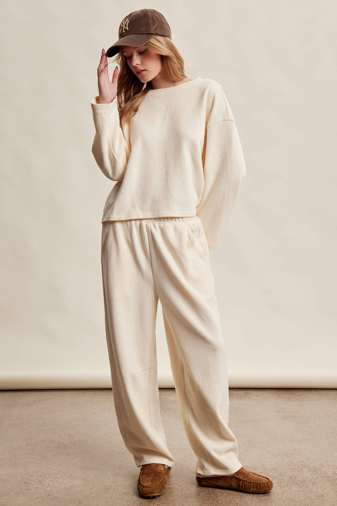 PRE-ORDER-Relaxed Stretch Cotton Knit Lounge Set