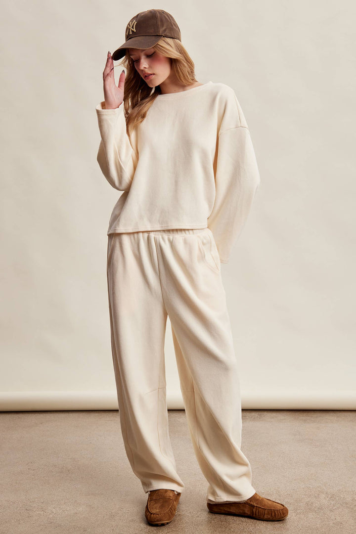 PRE-ORDER-Relaxed Stretch Cotton Knit Lounge Set
