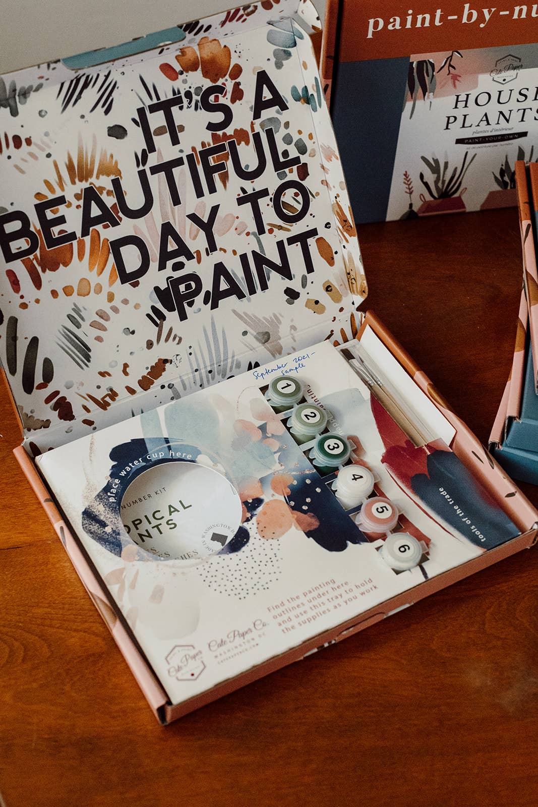 Cate Paper Co. - Cherry Blossoms Paint-By-Numbers kit