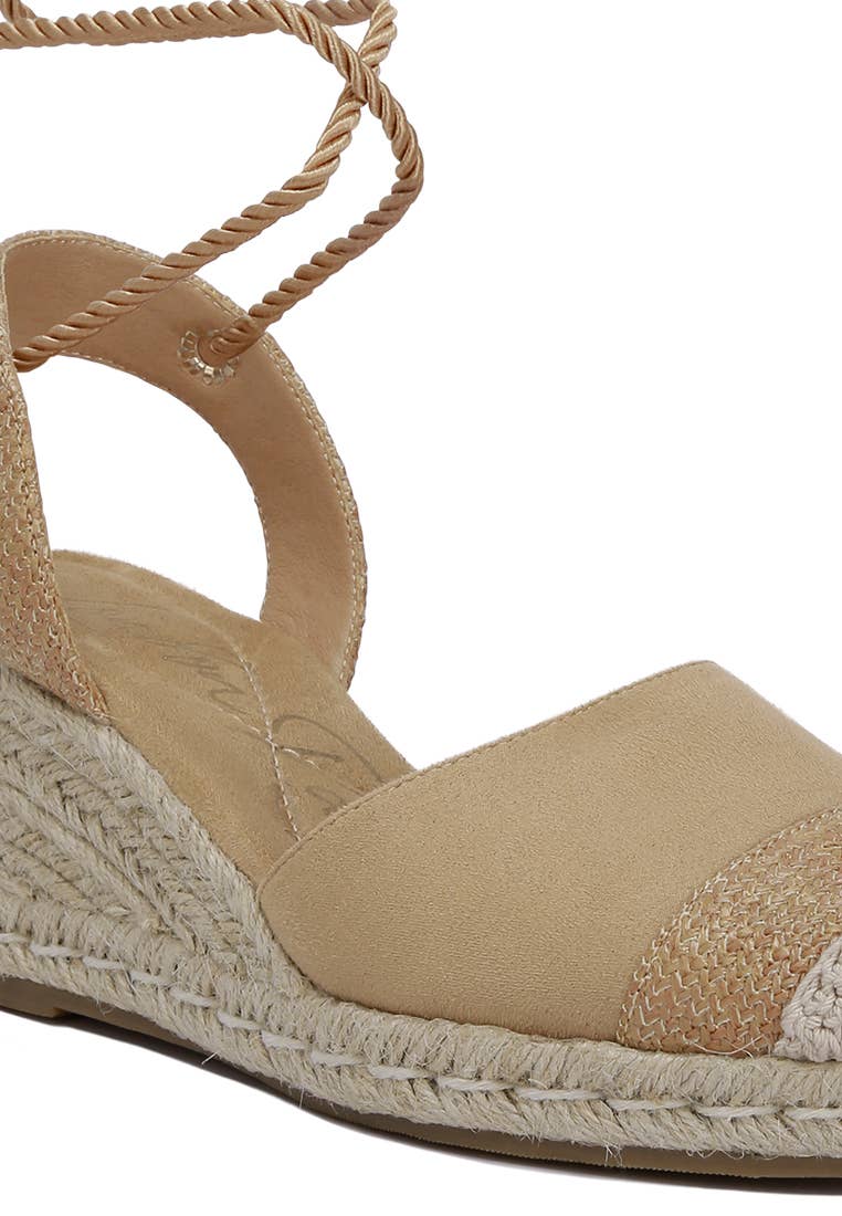 RagCompany - Aiden Lace-Up Crochet Espadrilles-ON SALE