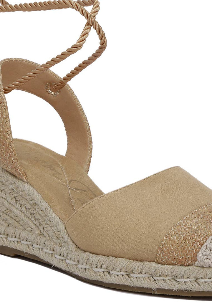 RagCompany - Aiden Lace-Up Crochet Espadrilles-ON SALE