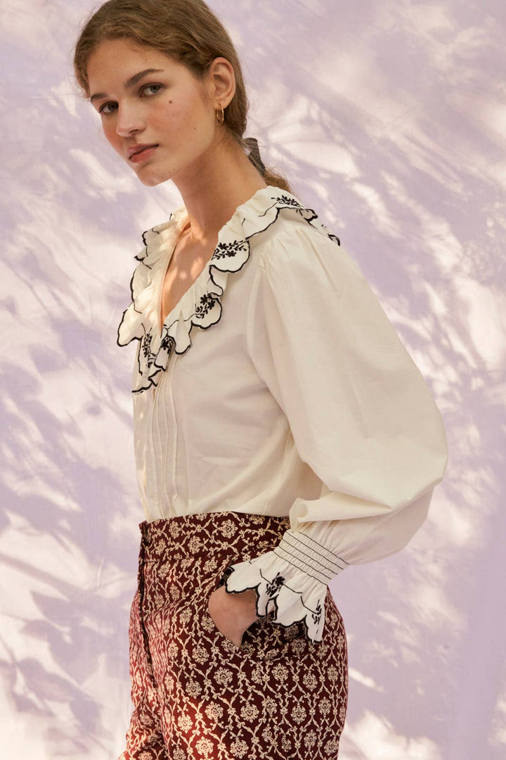 Margarita Blouse Ecru: Medium