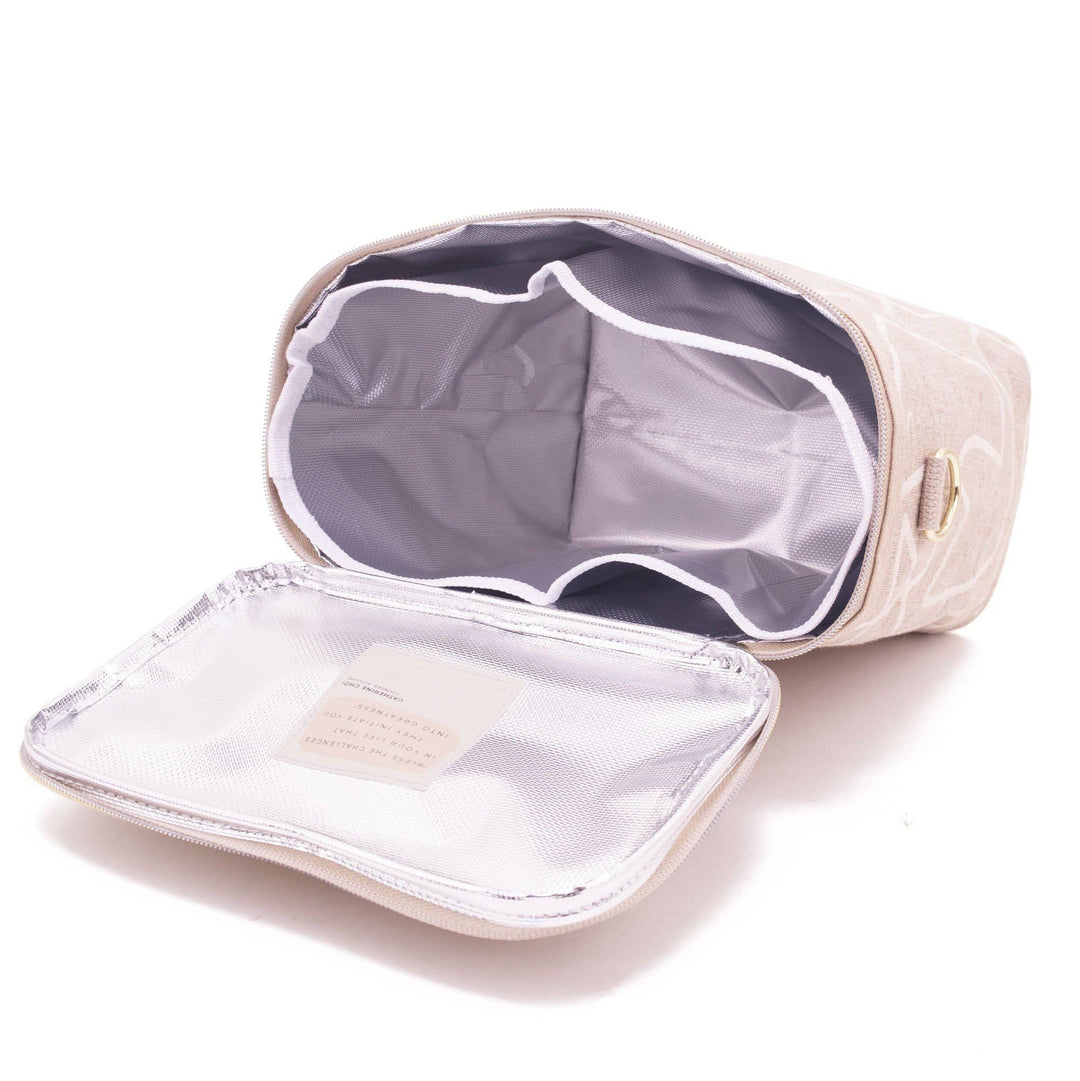 SoYoung - White Abstract Lines Lunch Poche
