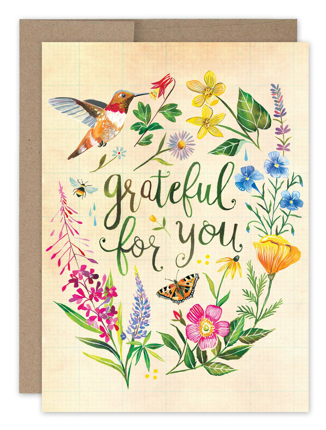Biely & Shoaf - Grateful Hummingbird Thank You Card