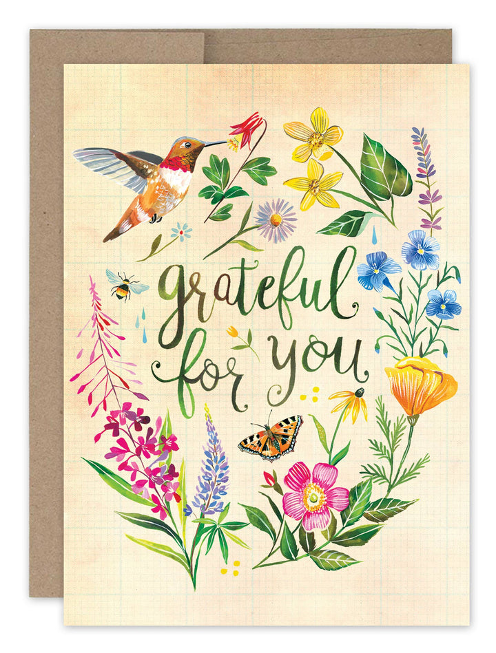 Biely & Shoaf - Grateful Hummingbird Thank You Card