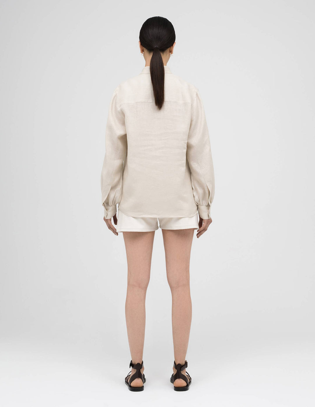 The pleated Linen blouse