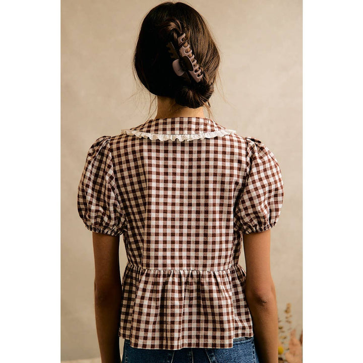 The Gingham Peter Pan Blouse