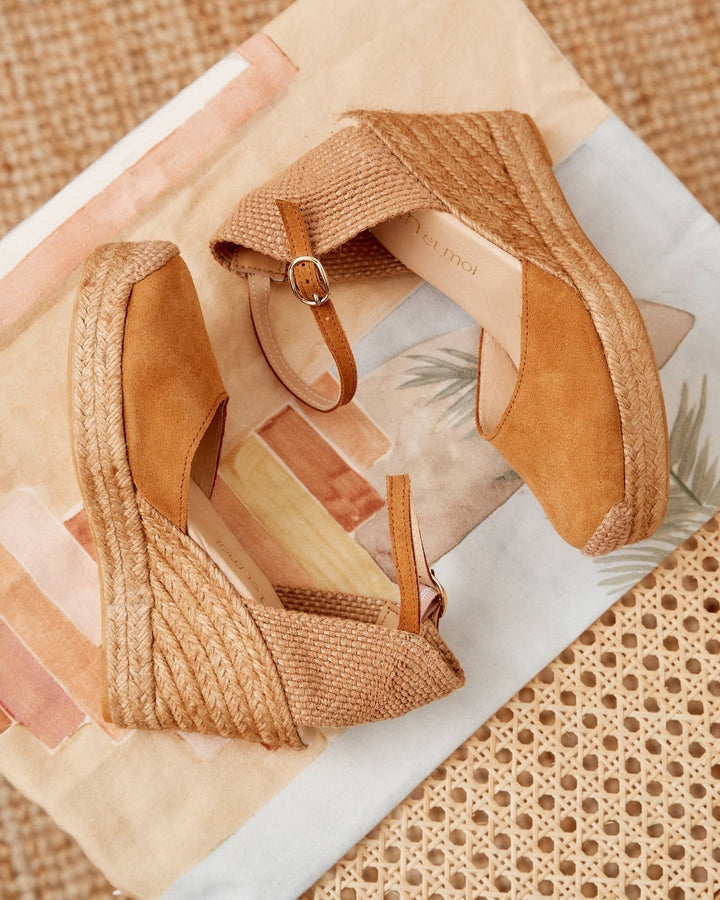 Suede Espadrille- Camel