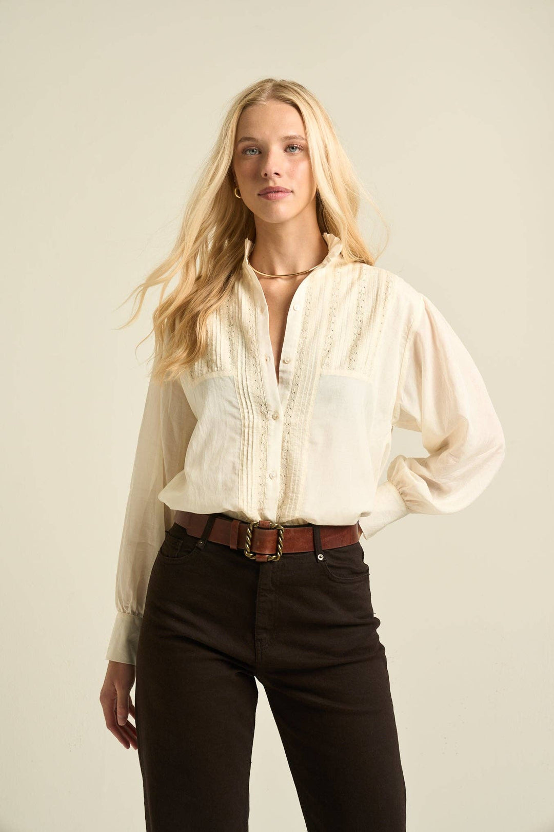 Sonmer Alexa Blouse — Ecru