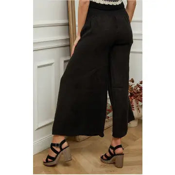 Italian Linen Wide-Leg Pants
