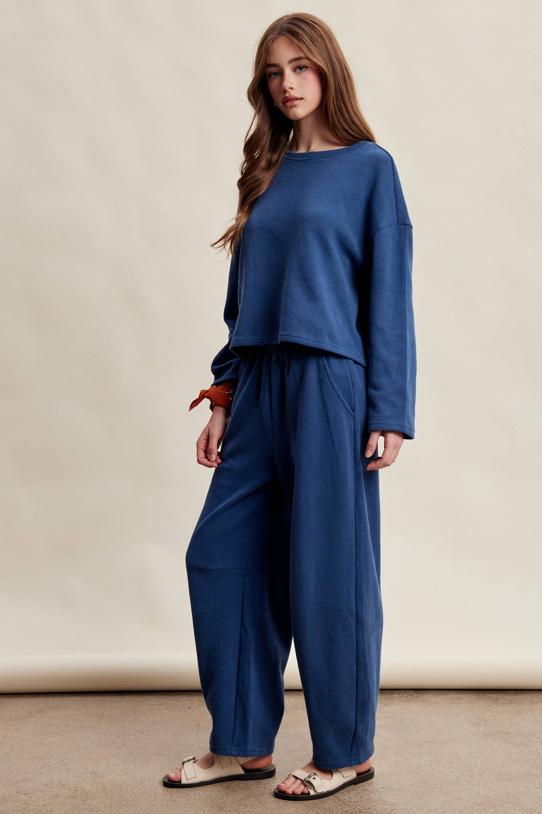 PRE-ORDER-Relaxed Stretch Cotton Knit Lounge Set