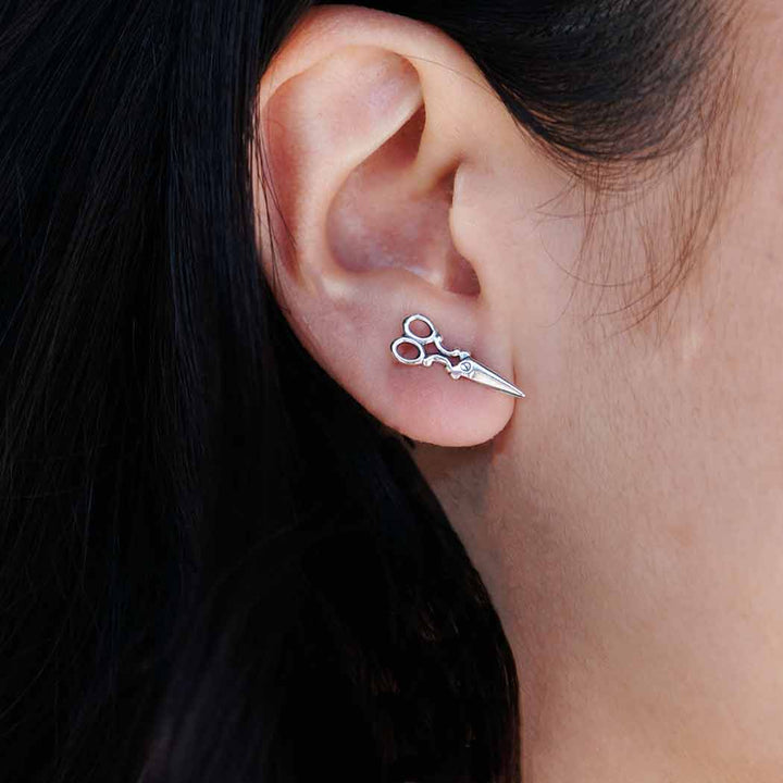 The Scissor Sterling Silver Stud Earrings