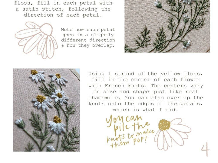 Harvest Goods Co. - Roman Chamomile Embroidery Kit