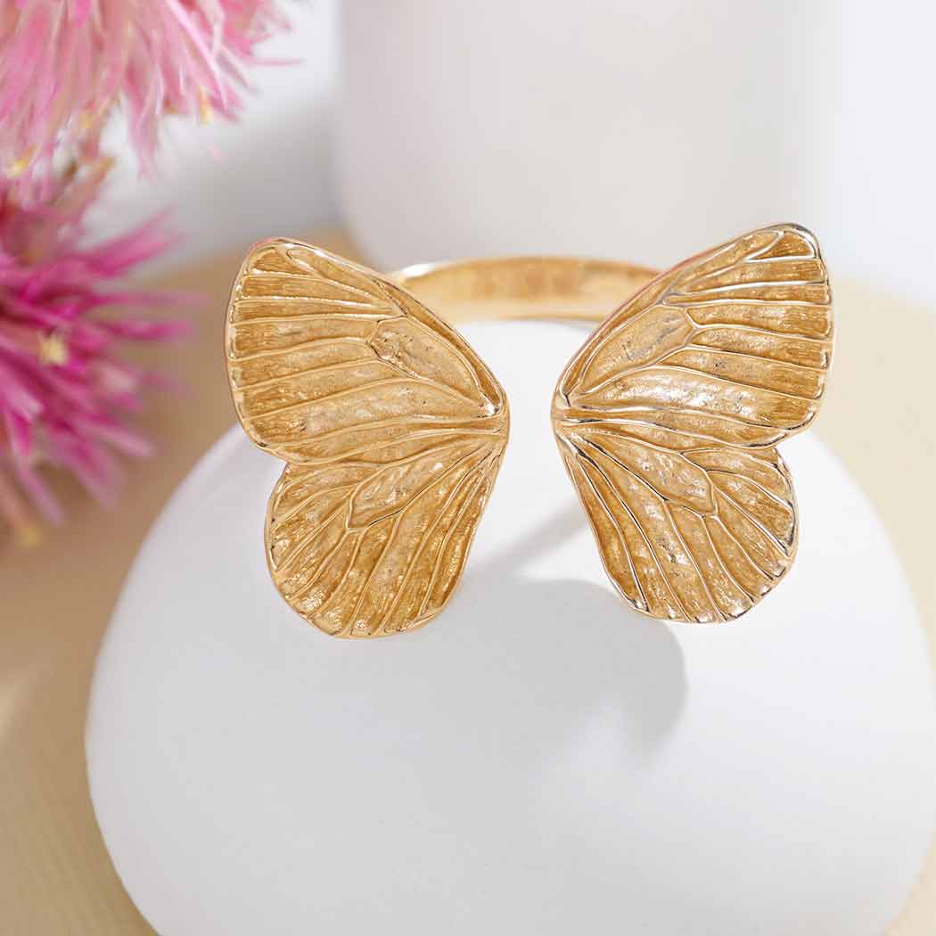 Nina Designs - Adjustable Dimensional Butterfly Wings Ring