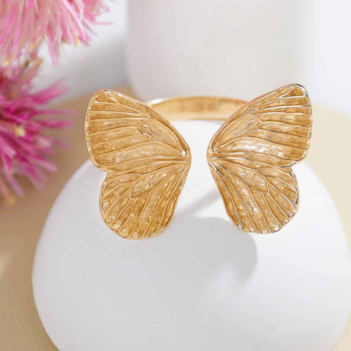 Nina Designs - Adjustable Dimensional Butterfly Wings Ring