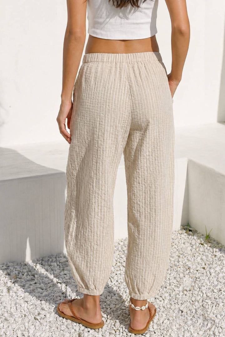 Stripe Balloon Pants