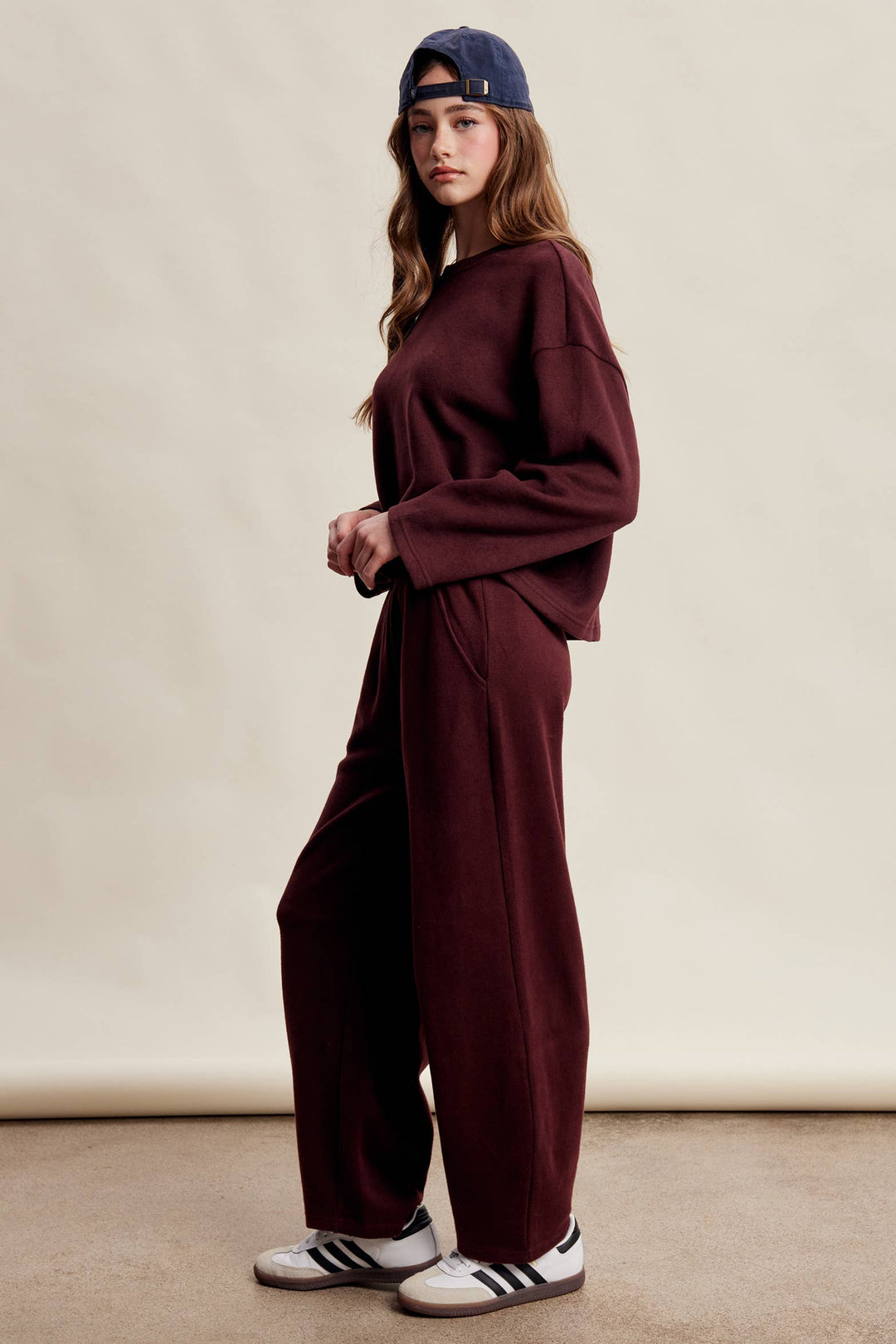 PRE-ORDER-Relaxed Stretch Cotton Knit Lounge Set