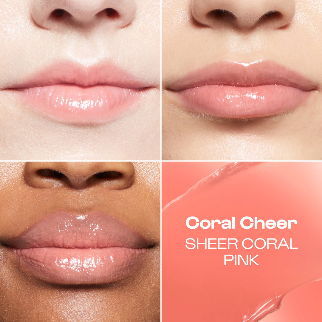 Alleyoop Makeup - Sheer Coral Cheer Lip Goals Glossy Lip Balm/ Gifts / SPA